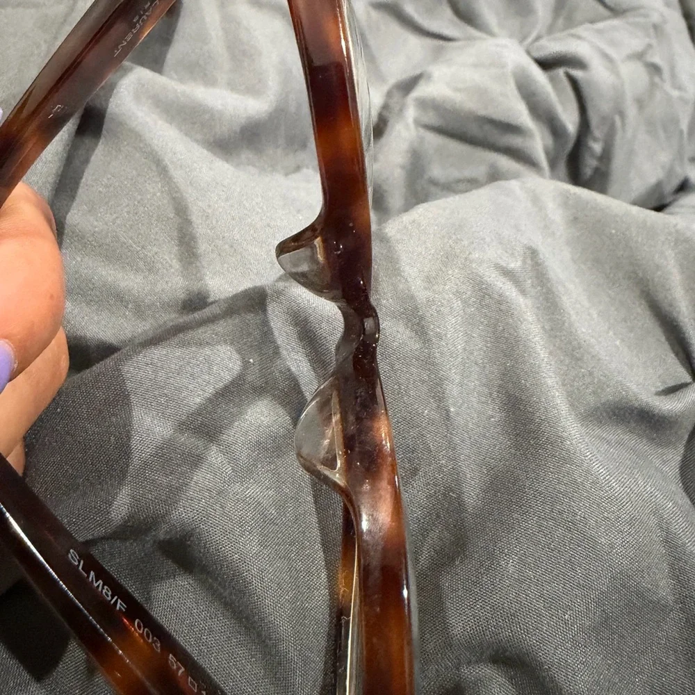 Saint Laurent Tortoiseshell Acetate Glasses - Brown - Picture 10 of 10